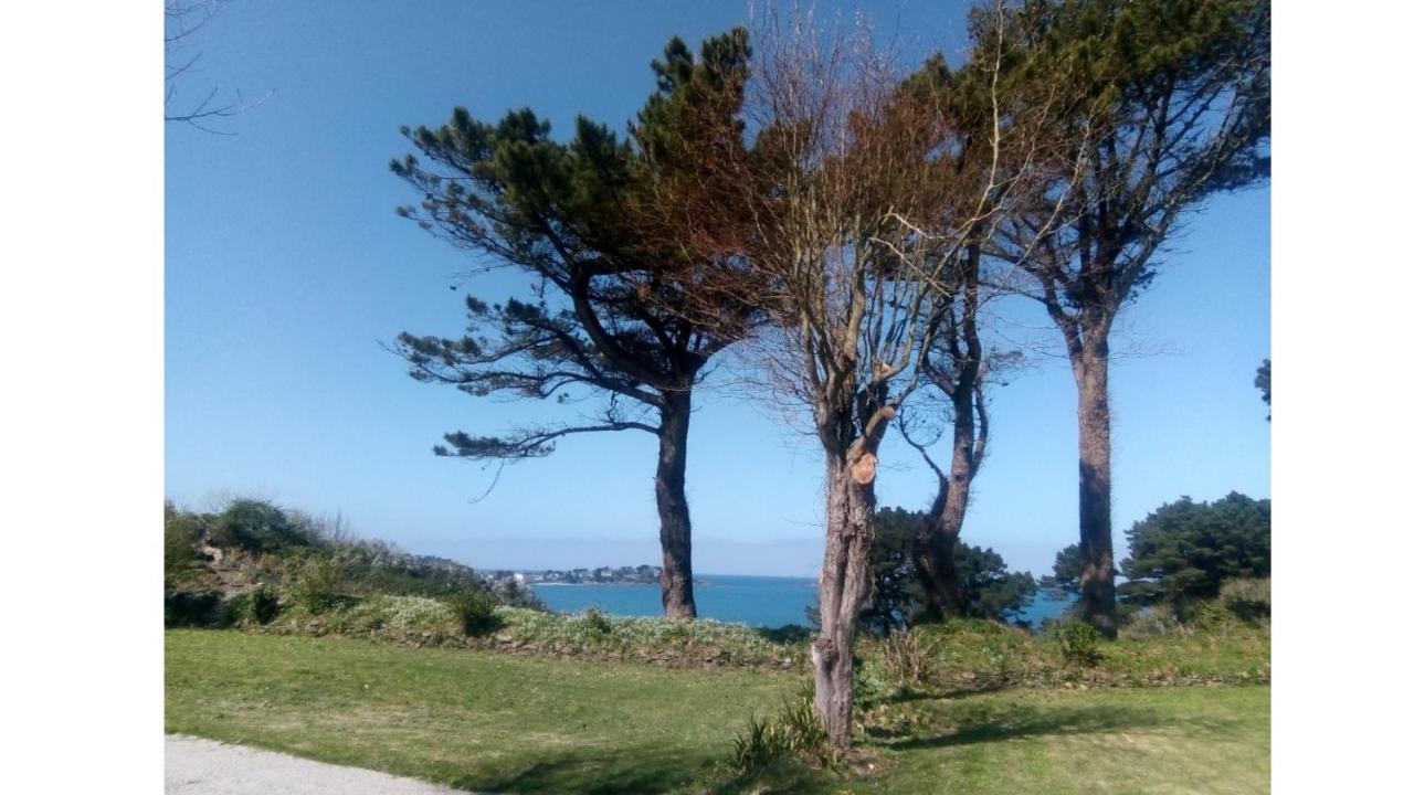 Les Hortensias Grande Tente Familiale Deux Chambres Et Sejour Vue Mer Sur Camping Nature Plestin-les-Grèves Dış mekan fotoğraf