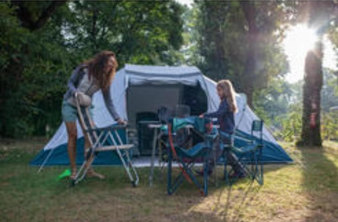 Les Hortensias Grande Tente Familiale Deux Chambres Et Sejour Vue Mer Sur Camping Nature Plestin-les-Grèves Dış mekan fotoğraf