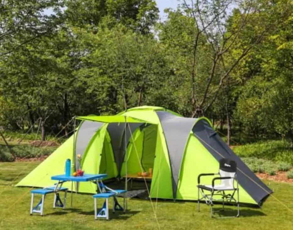 Les Hortensias Grande Tente Familiale Deux Chambres Et Sejour Vue Mer Sur Camping Nature Plestin-les-Grèves Dış mekan fotoğraf